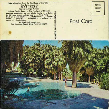 Warm Springs postcard, 1960s